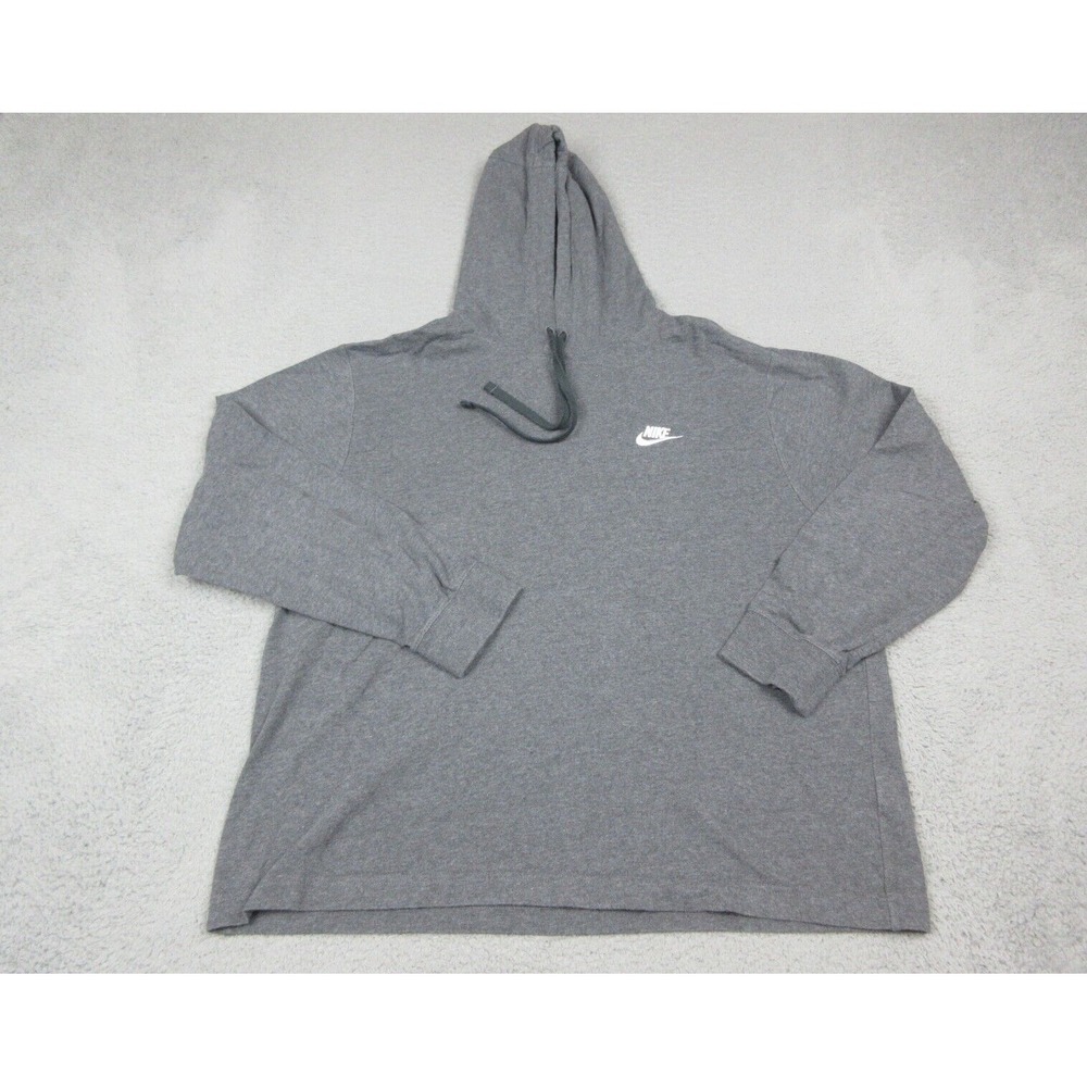 Nike Sweater‎ Womens Large Gray Swoosh Logo Casual Hoodie
